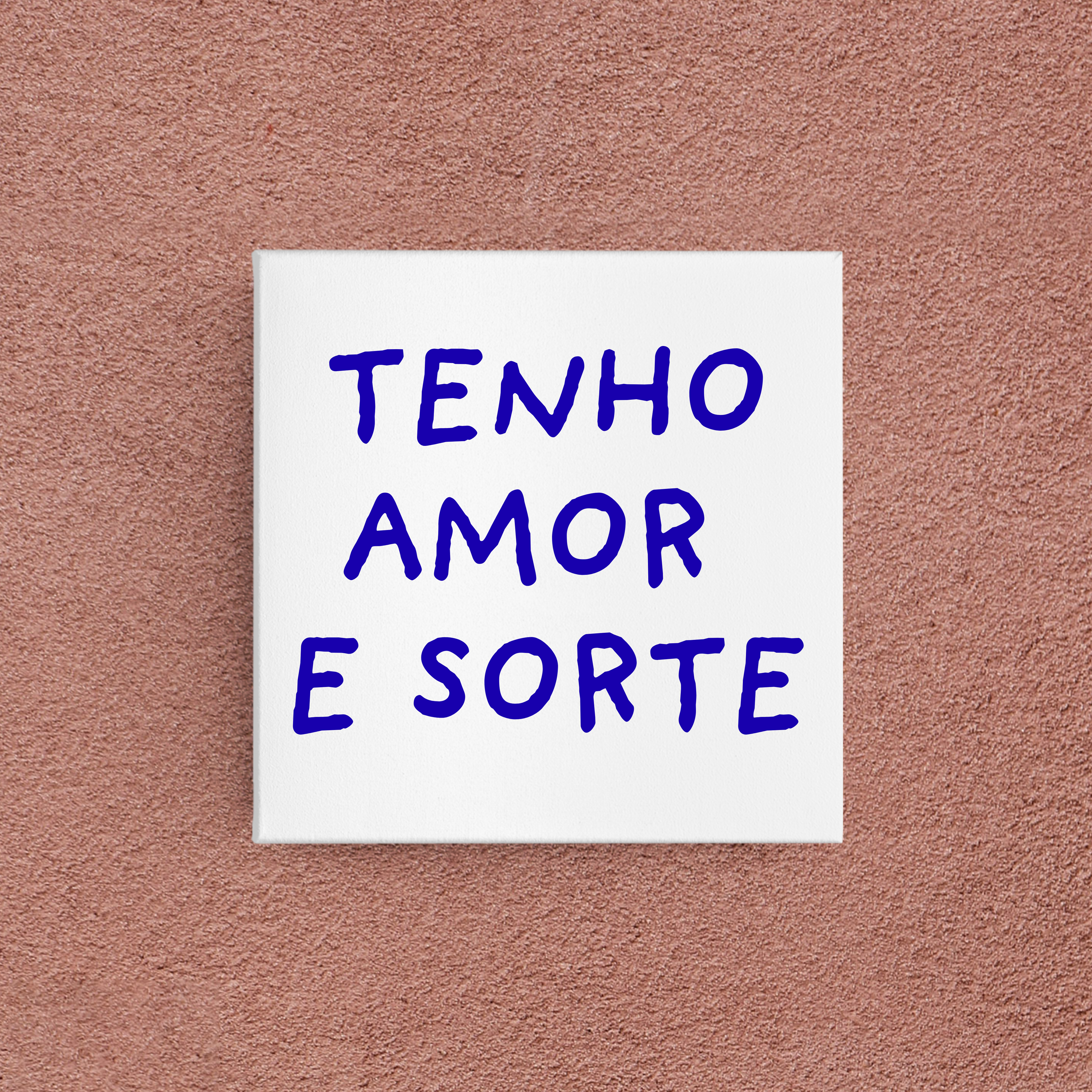 azulejo tenho amor e sorte