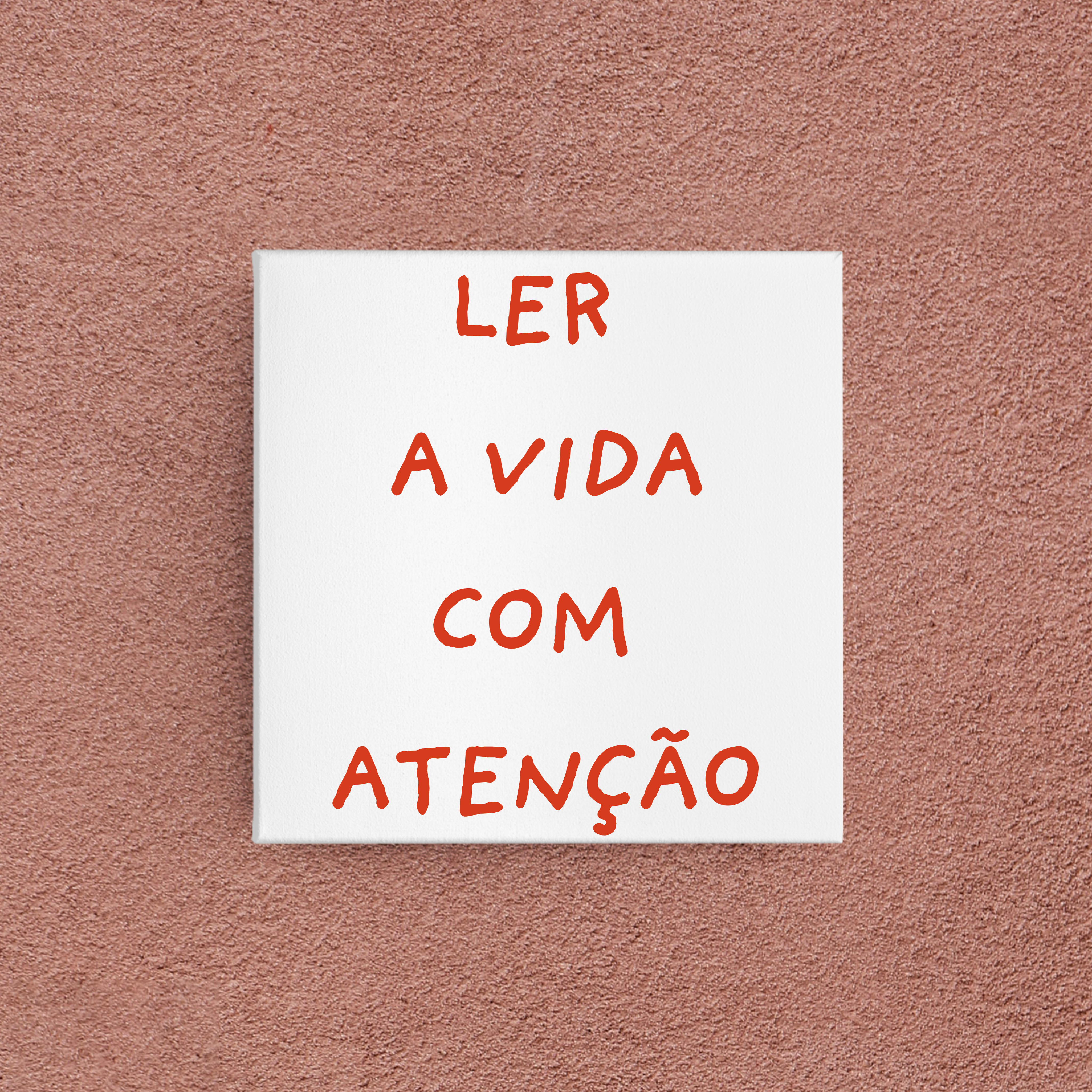 azulejo ler a vida com atenção