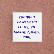 azulejo proibido cantar no chuveiro